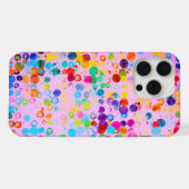Bubblegum Polka Dot Pixly Case-Mate iPhone Hoesje 15 Pro Max Case (Achterkant horizontaal)