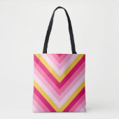 Bubblegum Radiance Chevron Tote Bag (Voorkant)