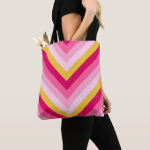 Bubblegum Radiance Chevron Tote Bag (Dichtbij)
