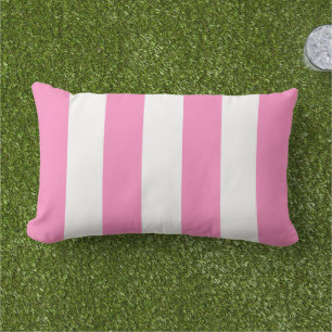 Bubblegum Roze 2 Cabana Strepen Buitenkussen