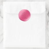 Bubblegum Roze 2 Letter Monogram Wax Seal Stickers (Tas)