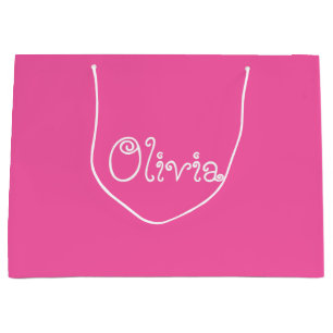 Bubblegum Roze Baby shower Gift Bag Groot Cadeauzakje