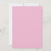 Bubblegum Roze Bloemblad Bruiloft Kaart (Achterkant)