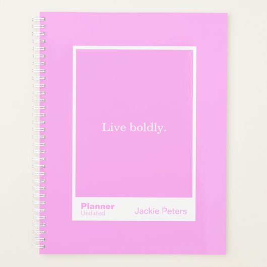 Bubblegum Roze Blokcitaat | Volledig Aanpasbaar Planner (Voorkant)
