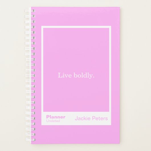 Bubblegum Roze Blokcitaat | Volledig Aanpasbaar Planner (Voorkant)