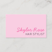 Bubblegum Roze en Hot Roze Girly Cute Visitekaartje (Voorkant)