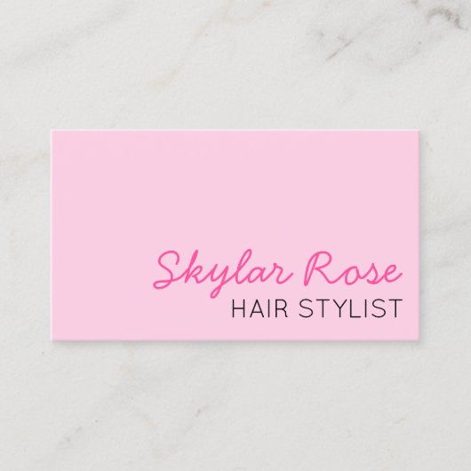 Bubblegum Roze en Hot Roze Girly Cute Visitekaartje (Voorkant)