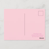 Bubblegum roze  en lekkere effen kleur briefkaart (Achterkant)