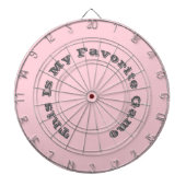Bubblegum roze  en lekkere effen kleur dartbord (Voorkant)