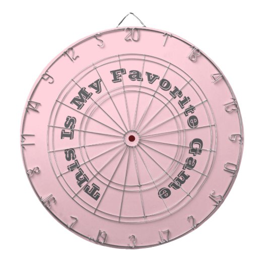 Bubblegum roze  en lekkere effen kleur dartbord (Voorkant)