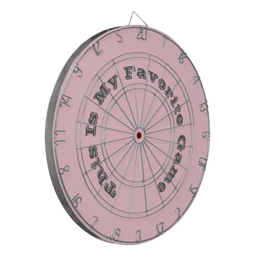 Bubblegum roze  en lekkere effen kleur dartbord (Voorkant Links)