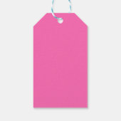 Bubblegum Roze en witte harten Cadeaulabel (Achterkant)