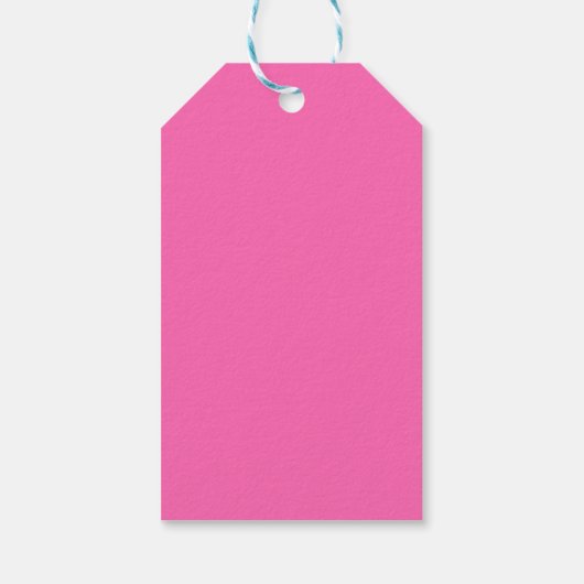 Bubblegum Roze en witte harten Cadeaulabel (Achterkant)