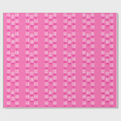 Bubblegum Roze en witte harten Cadeaupapier (Vlak)