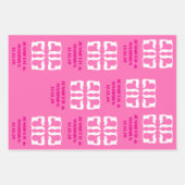 Bubblegum Roze en witte harten Inpakpapier Vel (Voorkant)