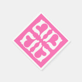 Bubblegum Roze en witte harten Servet (Hoek)