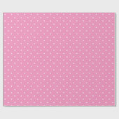 Bubblegum Roze en Witte Polka Dots Patroon Cadeaupapier (Vlak)