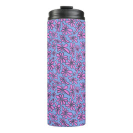 Bubblegum roze gratis spirit floral kleinschalig thermosbeker