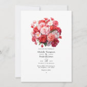 Bubblegum Roze, Katoen Snoep & Aardbei Bruiloft Kaart (Voorkant)