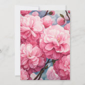 Bubblegum Roze, Katoen Snoep & Aardbei Bruiloft Kaart (Achterkant)