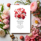 Bubblegum Roze, Katoen Snoep & Aardbei Bruiloft Kaart