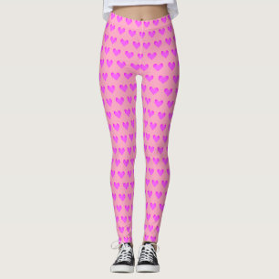 Bubblegum Roze Lila Liefde Hartelijk Valentijns af Leggings