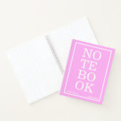 Bubblegum Roze Moderne Grote "NOTEBOOK" Notitieboe Notitieboek (Binnen)