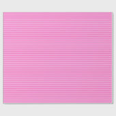 Bubblegum Roze Monochromatische Streep Wrapping Pa Cadeaupapier (Vlak)