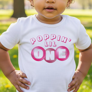 Bubblegum Roze Poppin Meisje 1e Verjaardagsfeest