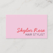 Bubblegum Roze Rood Girly Schattige Visitekaartje (Voorkant)