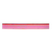 Bubblegum Roze Rood Verticale Strepen Design   Satijnen Lint (Voorkant)