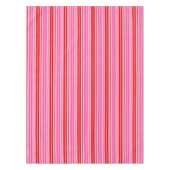 Bubblegum Roze Rood Verticale Strepen Design   Tafelkleed (Voorkant)