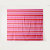 Bubblegum Roze Rood Verticale Strepen Design   Wandkleed (Voorkant (horizontaal))
