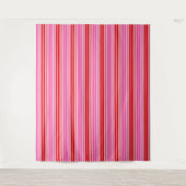 Bubblegum Roze Rood Verticale Strepen Design   Wandkleed (Voorkant)