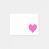 Bubblegum Roze Schattige Hart Vorm Post-it® Notes (Voorkant)