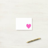 Bubblegum Roze Schattige Hart Vorm Post-it® Notes (Op bureau)