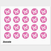 Bubblegum Roze Vlinder Envelop Sticker Seal (Vel)