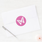 Bubblegum Roze Vlinder Envelop Sticker Seal (Envelop)