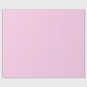 Bubblegum Roze & Witte Strepen Cadeaupapier (Vlak)