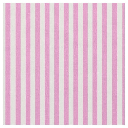 Bubblegum roze & witte strepen stof (Close Up)