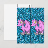 Bubblegum SD Furry Dragon 1 Bladwijzer Briefkaart (Voorkant / Achterkant)