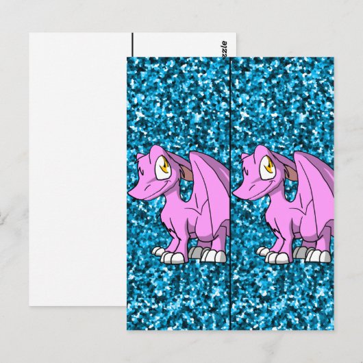Bubblegum SD Furry Dragon 1 Bladwijzer Briefkaart (Voorkant / Achterkant)