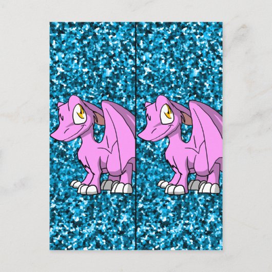 Bubblegum SD Furry Dragon 1 Bladwijzer Briefkaart (Voorkant)