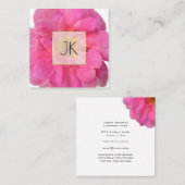 Bubblegum Snoep Roze Rose Vierkante Visitekaartje (Voorkant / Achterkant)