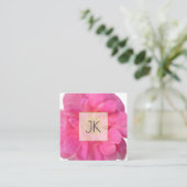 Bubblegum Snoep Roze Rose Vierkante Visitekaartje (Staand voorkant)