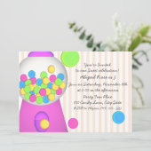 Bubblegum Snoep Verjaardag Kaart (Staand voorkant)