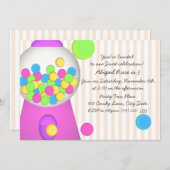 Bubblegum Snoep Verjaardag Kaart (Voorkant / Achterkant)