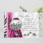 Bubblegum Stripes/ Roze Kaart (Staand voorkant)