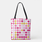 Bubblegum Sunrise Harlequin Tote Bag (Achterkant)