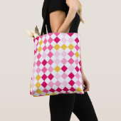 Bubblegum Sunrise Harlequin Tote Bag (Dichtbij)
